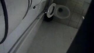 Amateur spy pooping record video