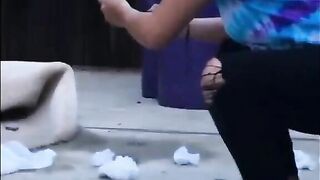 Hot looking Asian girls puking