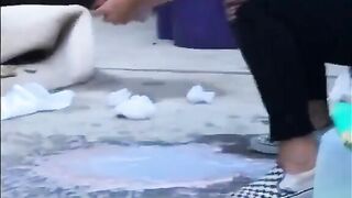 Hot looking Asian girls puking