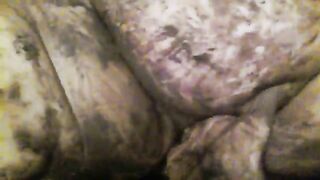 BBW lady playing dirty with her messy poop