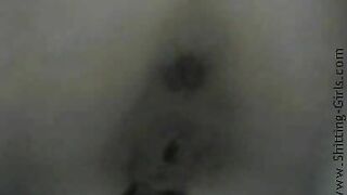 Thick pooping asshole closeup