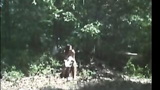 outdoor toilet deep in the woods