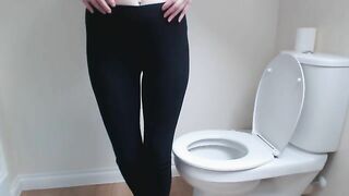 Pale skin in black pee and poo in toilet