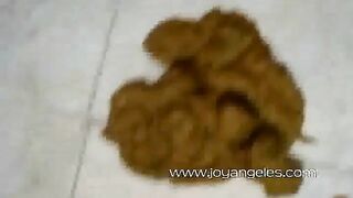 white shorts poop smearing