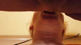 Mature blonde scat wife eating shit