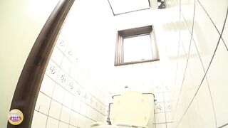 Sexy Japanese horny girl pooping closeup