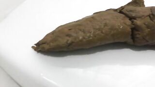 Chubby fat ass lady poops