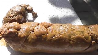 Hot babe poops in the backyard