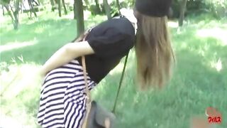 Heavy poop in her panties