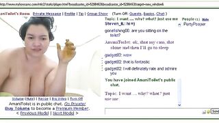 Naughty amateur big boobs Japanese lady playing with shit