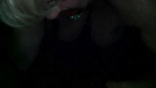 Amateur wife sucking dirty and messy poop covered cock