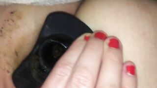 Showing her sweet booty hole