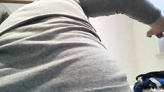 Italian girl pushes out her big turd