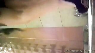 Nasty slut with hairy pussy poops