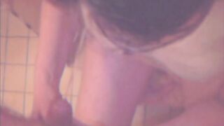 Amateur wife pooping nicely in the shower