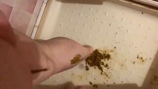 Messy shit in the shower