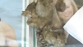 Wiping her big dirty ass