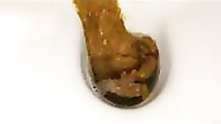 Dirty thick shit closeup