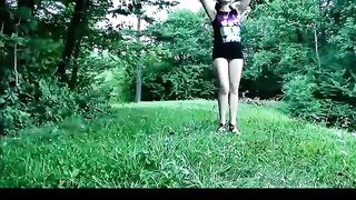 pooping milk in the grass