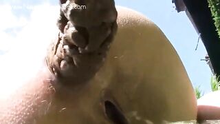 HD video of thick hard turd