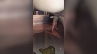 Chubby ass girl and her juicy big turds