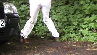 Dirty poo in the middle of the forest