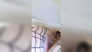 Nerdy milf in glasses poo