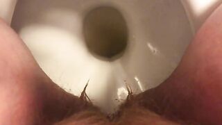 Hairy pussy milf piss and poop