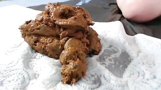 Sticky dark brown asshole