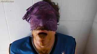 Shy dude eating shit