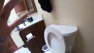 Amateur lady hot toilet poop