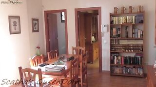 Amateur lovely wife shitting on her horny slave