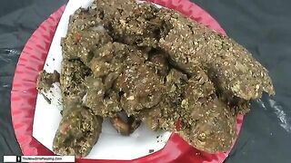 Stunning thick messy poop