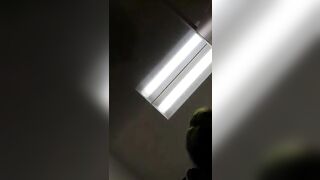 Smooth ass lady pooping at home