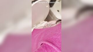 Brunette bbw lady shitting thick chunks