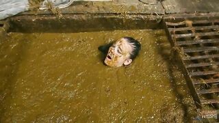 Betty completely submerges in dung