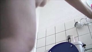 Blonde shitting a long lovely