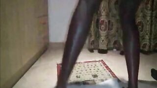 Doggy style poop from sexy ebony