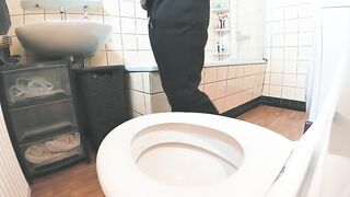 Hot ebony morning poop