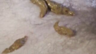 Playing with cock and poop