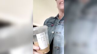 Sweet girl long messy poop