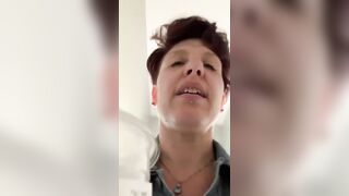 Sweet girl long messy poop