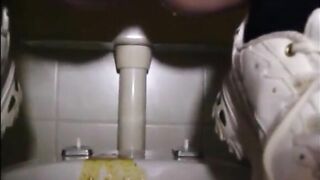 Tasty girl pooping and squirting
