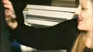 Dirty woman shits on her coworker