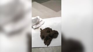 High heels babe shits in bathtub