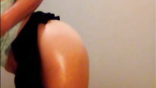 Dildo fucking her sticky pooping asshole