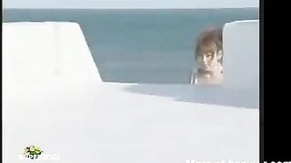 Amateur hot Asian chick public poop