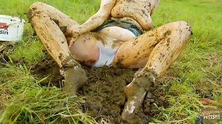 Dirty busty redhead masturbates with big dildo