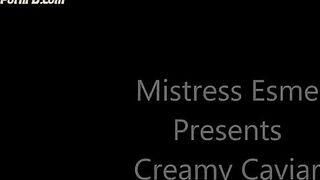 Mistress Esme poops for slave