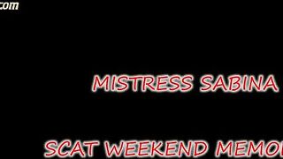 Mistress Sabina Pooping On Slave